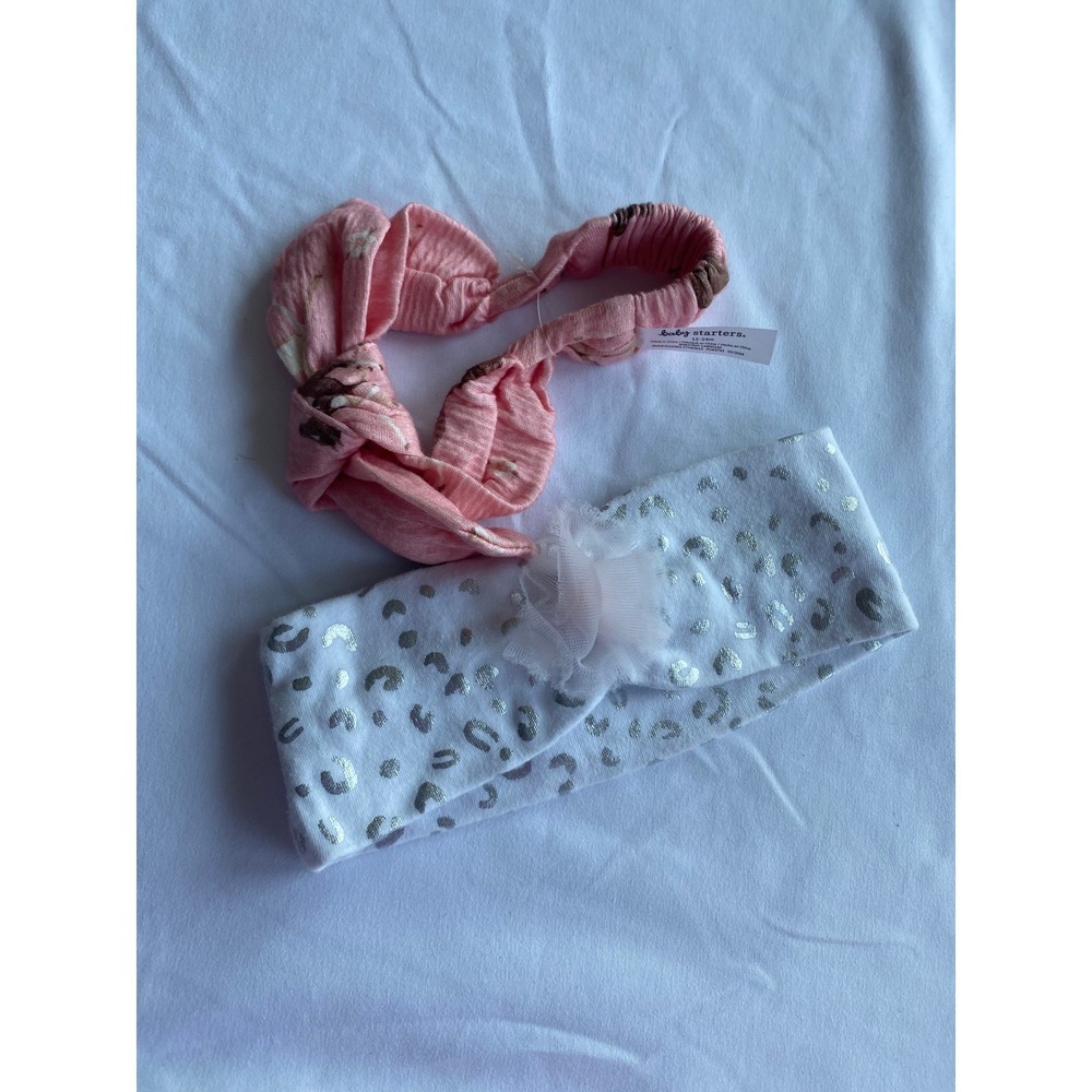 Kyle & Deena Baby Starters Girls Animal Floral Headband Bundle 12-24M Pink White